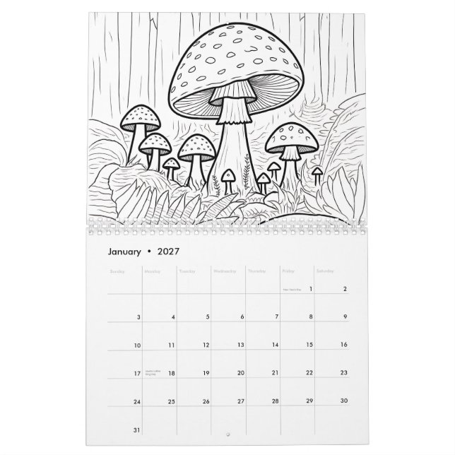 Calendário Pinte você mesmo  (Jan 2027)