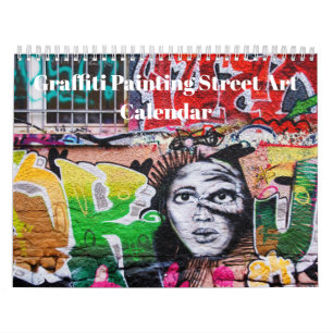 Calendário Pintura Colorida de Grafite Arte de Rua 2027