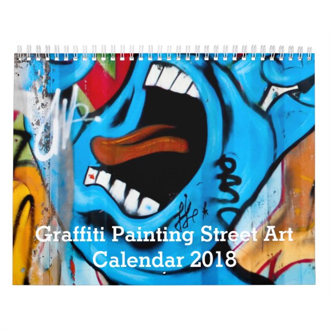 Calendário Pintura Colorida de Grafites Art. 2018 (Capa)