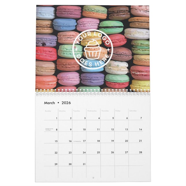 Calendário Pintura Colorida Macaron (Mar 2026)