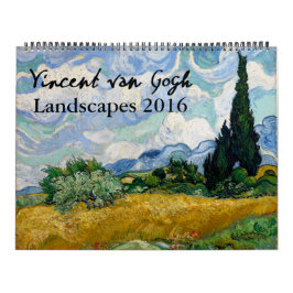 Calendário Pintura de paisagem de Van Gogh