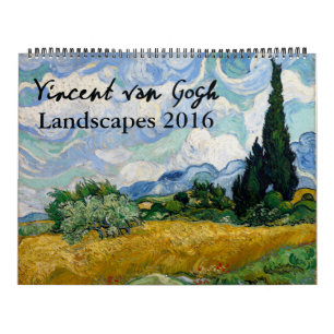 Calendário Pintura de paisagem de Van Gogh