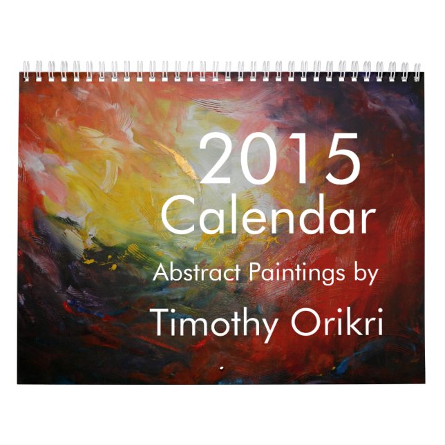 Calendário Pinturas 2015 do Calendário-Abstrato por Timothy (Capa)