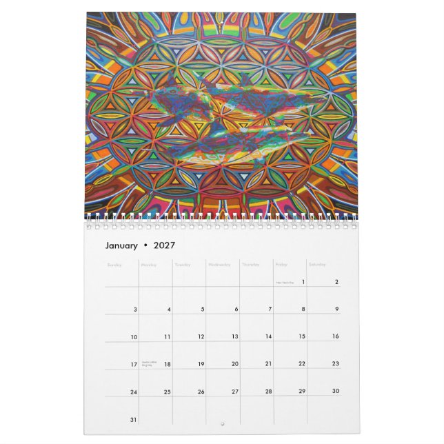 Calendário Pinturas acrílicas de Karmym (Jan 2027)