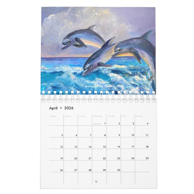 Calendário Pinturas da Natureza e Fotos do MHamiltonArt (Abr 2026)