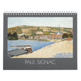 Calendário Pinturas de Arte Fino Pontilhismo de Paul Signac