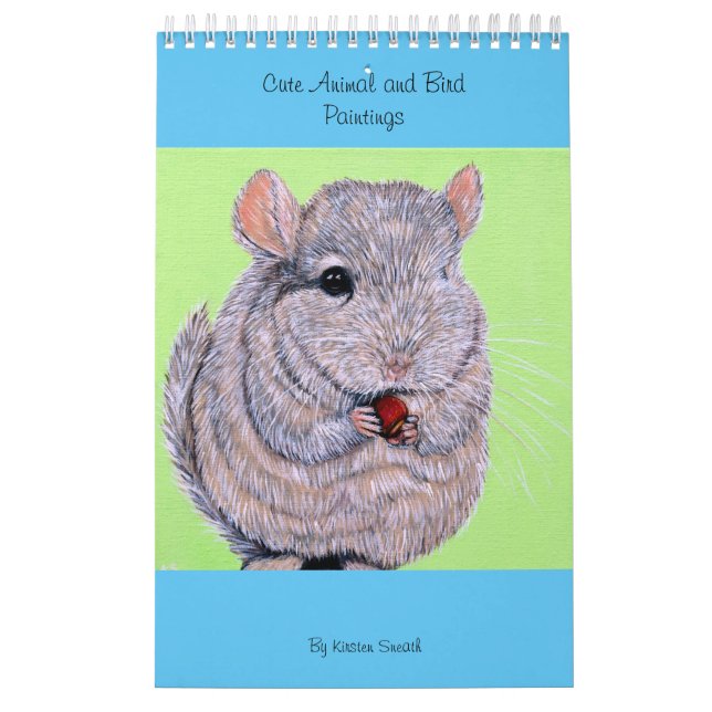 Calendário Pinturas de aves e animais em bruto (Capa)