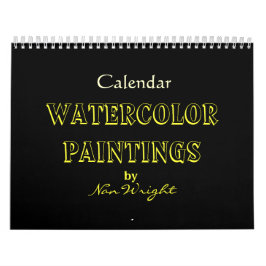 Calendário Pinturas em Aquarela de Nan