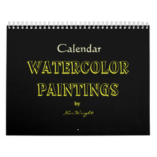 Calendário Pinturas em Aquarela de Nan