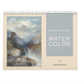 Calendário Pinturas em Paisagem com Aquarelas de Belas Artes