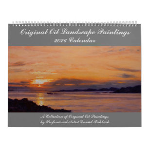 Calendário Pinturas Originais de Paisagens 2026