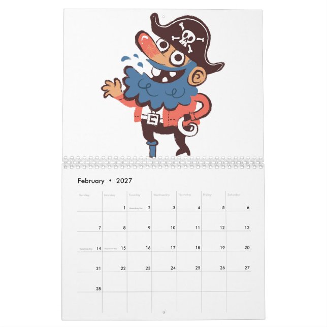 Calendário Pirata - Aleatório (Fev 2027)