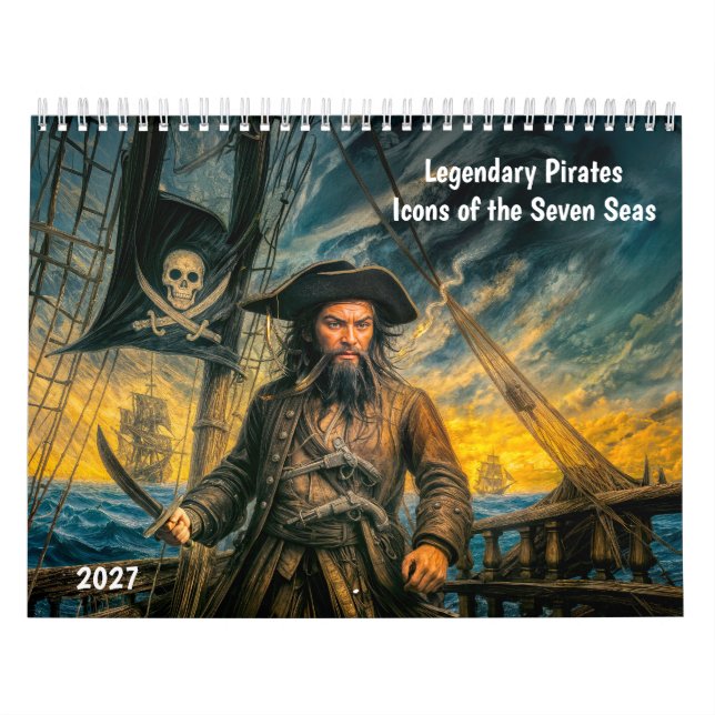 Calendário Piratas Lendários – Ícones dos Sete Mares (Capa)