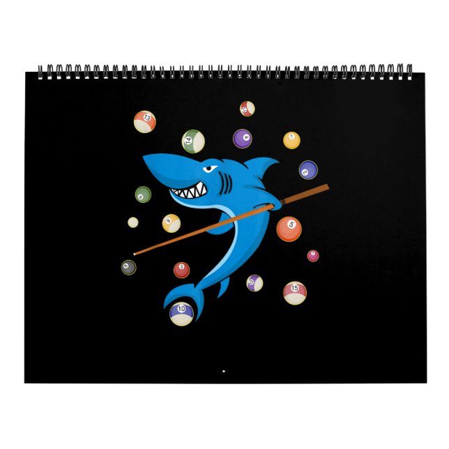 Calendário Piscina do Billiard Shark 8 - Mesa do Ball Player (Capa)