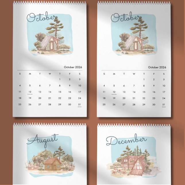Calendário Planejador 2026 Aquarela Brilhante & Alegre (Criador carregado)