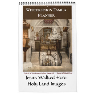 Calendário Planejador da Terra Santa da Família da Igreja