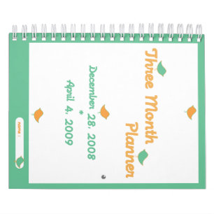 Calendário Planejador de três meses