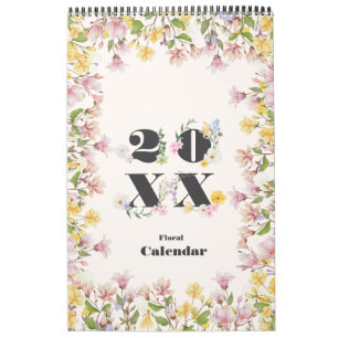 Calendário Planejador Floral Feminino