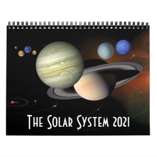 Calendário Planetas Astronômicos do Sistema Solar 2021