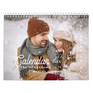 Calendário Plano de Noiva Personalizado Contagem Regressiva C