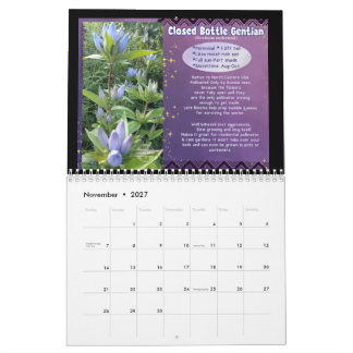 Calendário Plantas Nativas de Indiana 