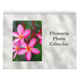 Calendário Plumeria Tropical Flowers Photo 