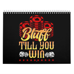 Calendário Poker Engraçado  Eu Amo Poker Bluff Até Você Ga