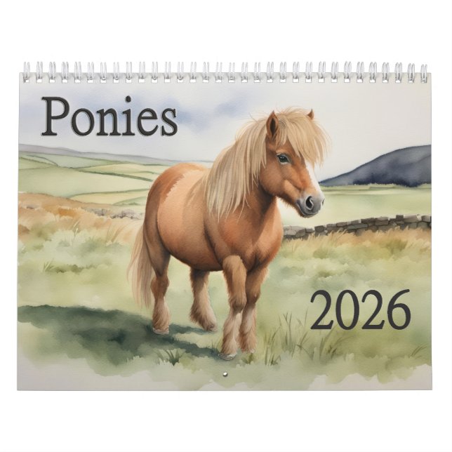 Calendário Ponies 2026 (Capa)