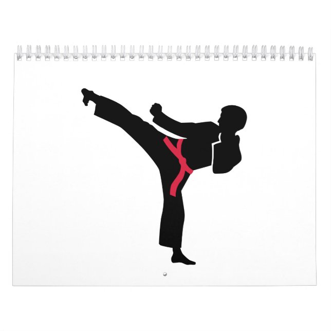 Calendário Pontapé do karaté das artes marciais (Capa)