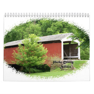 Calendário Pontes cobertas de Parke County Indiana