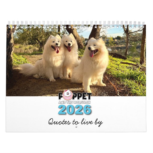 Calendário Poppet and the Wolfpack - Quotes to live by  (Capa)