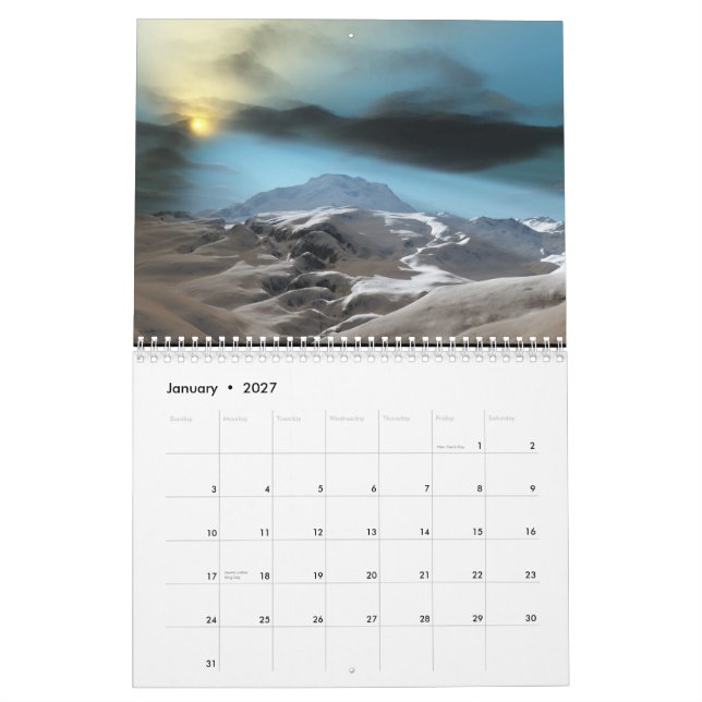 Calendário Por do sol 2010 (Jan 2027)