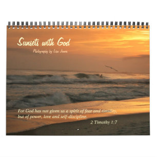 Calendário Pôr do sol com deus