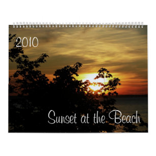 Calendário Por do sol na praia 2010