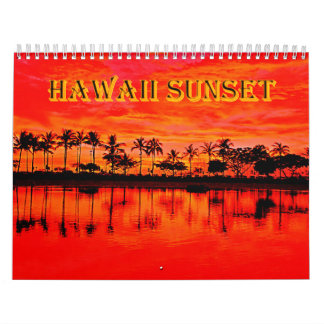 Calendário pôr do sol no havaí