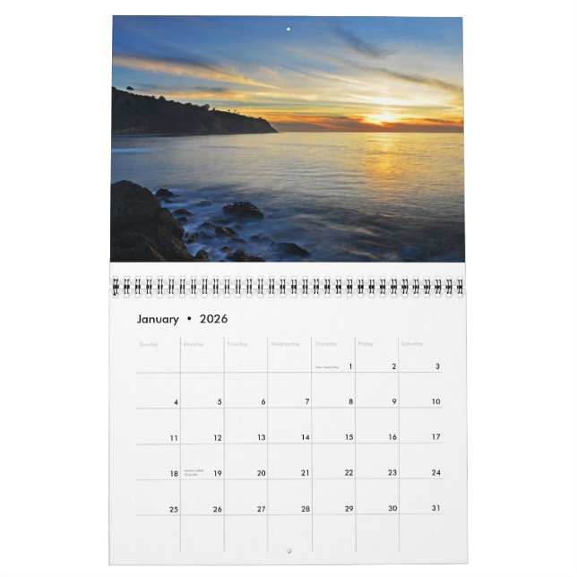 Calendário Pôr do sol sul da baía (Jan 2026)