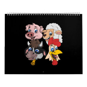Calendário Porco de Porco de Porco de Fome - Presente de Fran