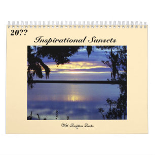 Calendário Pôrs do sol com Escrituras Inspiracionais