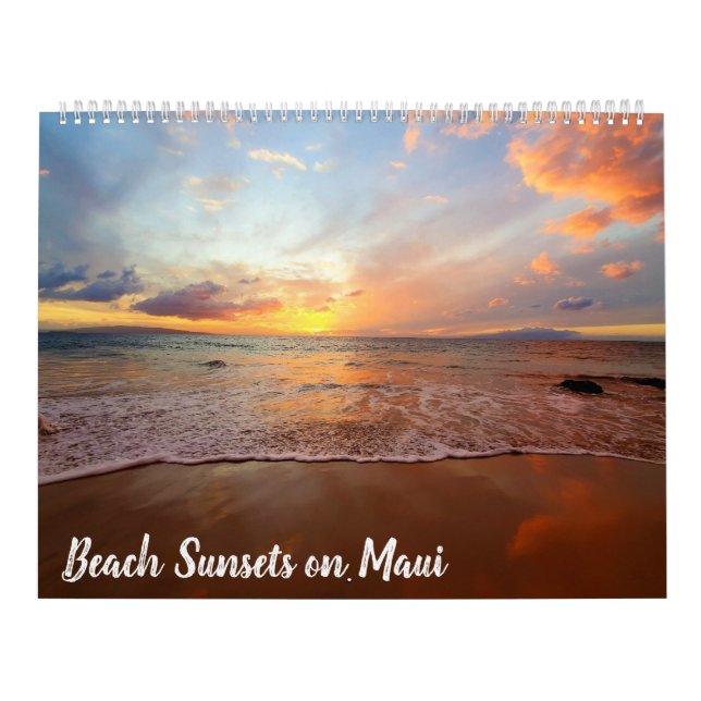 Calendário Pôrs do sol de praia em Maui (Capa)