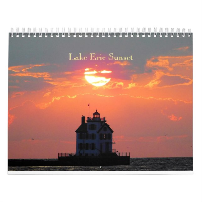 Calendário Pôrs do sol do Lago Erie (Capa)
