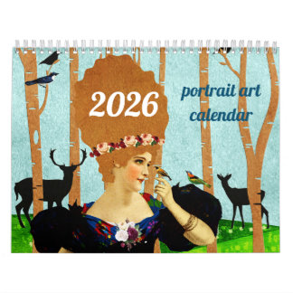 Calendário portrait art calendar