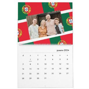 Calendário Portugal Adicione Sua Foto Bandeira Portuguesa 2
