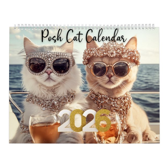 Calendário Posh Cat Calendar 2025 Cat (Capa)