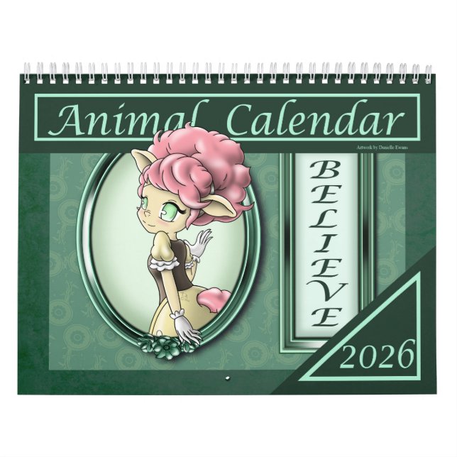 Calendário Positivo Anime Animal 2026 (Capa)