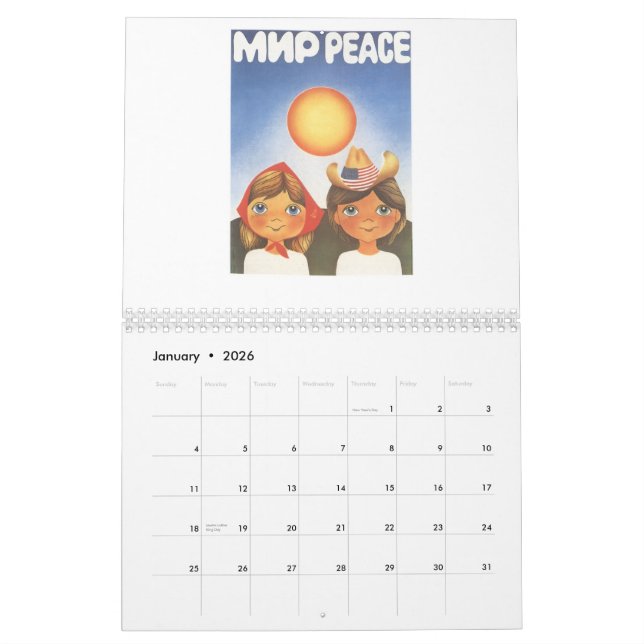 Calendário Posters soviéticos (Jan 2026)