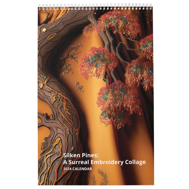 Calendário Prados Silken: Uma Colagem de Bordados Surreais (Capa)