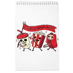 Calendário Preguiçosas de Halloween Mulheres Homens Assustam