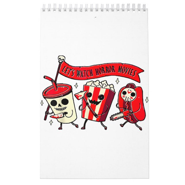 Calendário Preguiçosas de Halloween Mulheres Homens Assustam  (Capa)