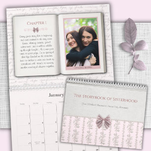Calendário Presente de Foto Álbum de Histórias Nostálgicas pa