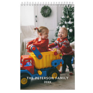 Calendário Presente de Foto Personalizado para Família Modern